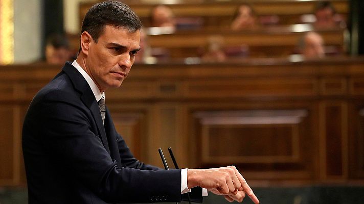 Telediario 1 - Sánchez, a Rajoy: "Dimita y esta moción de censura habrá terminado aquí y ahora"