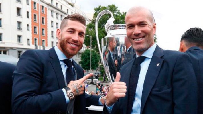Telediario 1 - Los jugadores del Madrid, orgullosos de haber sido entrenados por Zidane