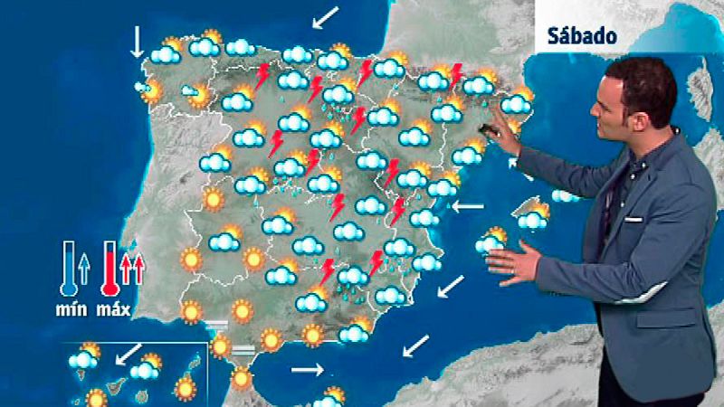 Chubascos y tormentas en gran parte de la Península