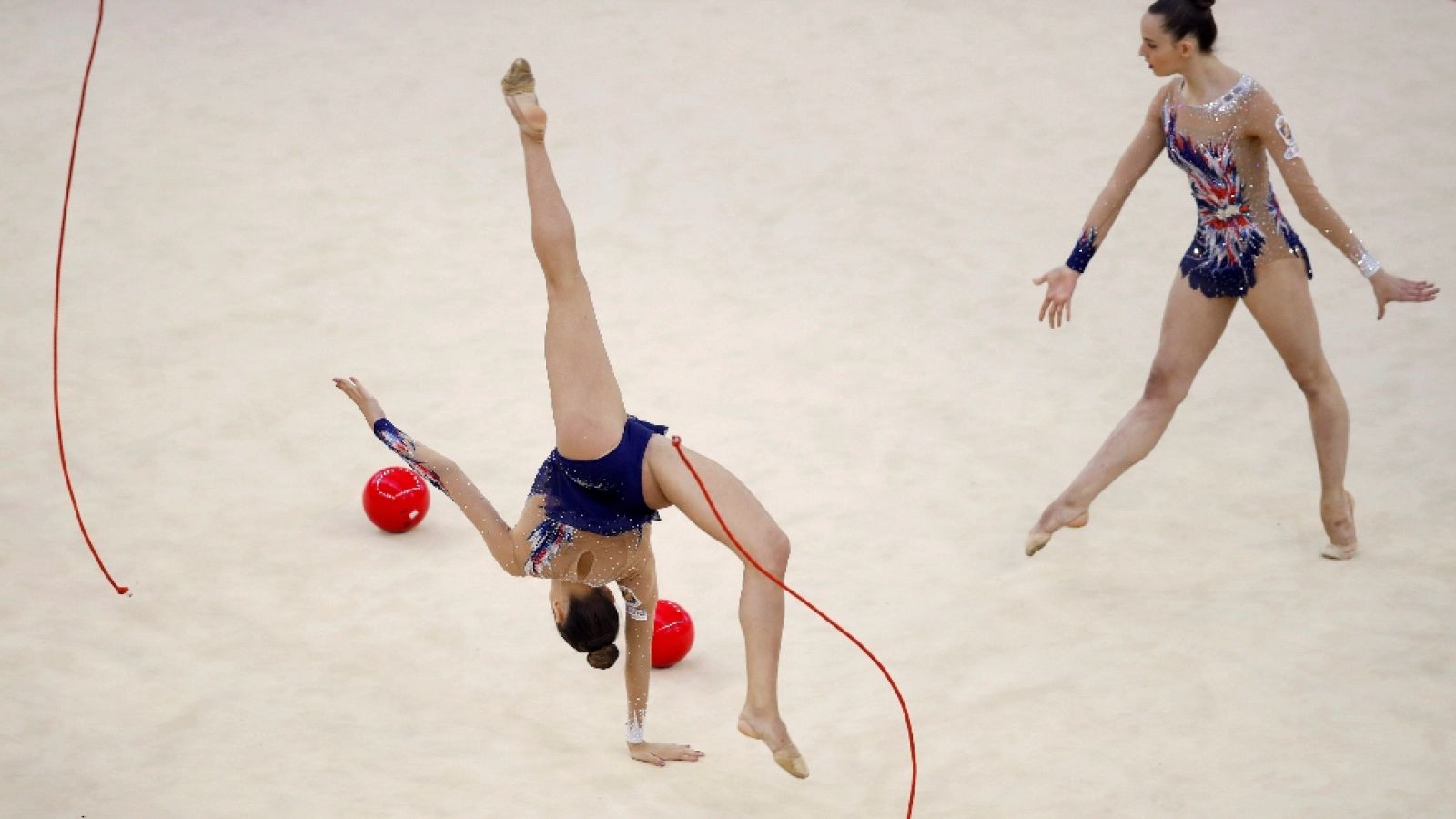 Gimnasia rítmica - Campeonato de Europa Concurso Finales por Aparatos Senior3 Pelotas 2 Cuerdas - ver ahora