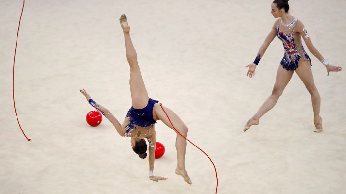 Gimnasia artística - C.Europa Concurso Finales Aparatos Senior 3 Pelotas 2 Cuerda