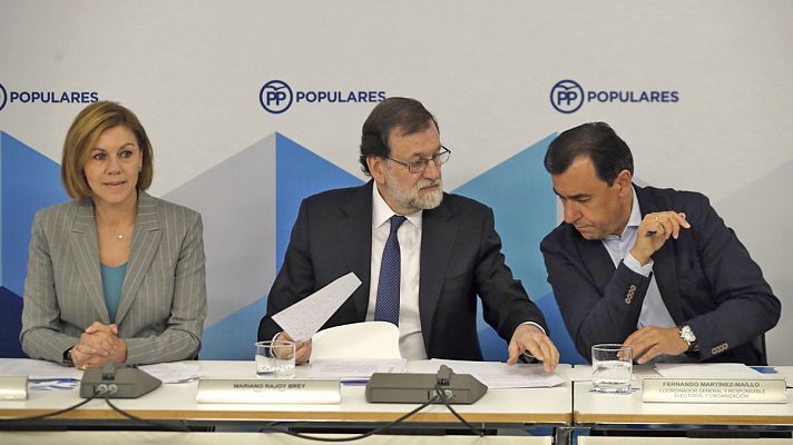 Telediario 1 - Rajoy reúne al Comité Ejecutivo del PP para analizar la situación tras perder el Gobierno por la moción de censura
