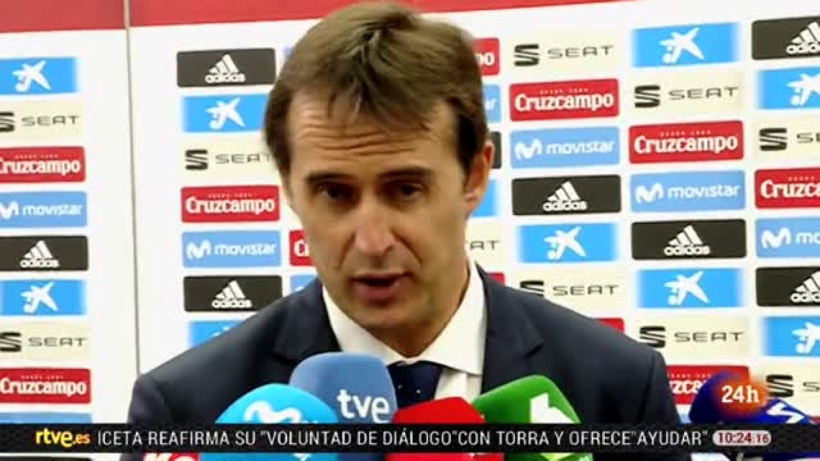 Julen Lopetegui, seleccionador español, destacó el mérito de sus jugadores por acabar venciendo a Túnez en el que dijo fue "un partido de Mundial" antes que un amistoso y pese a admitir que cometieron errores que corregir, extrajo conclusiones positi
