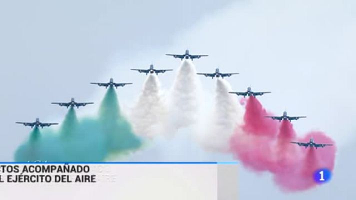 Telediario 1 - El Rey preside el festival aéreo por los 75 años de la Academia General del Aire