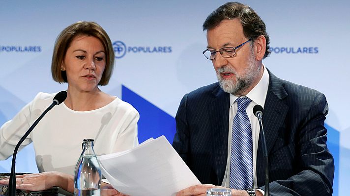 Telediario 1 - Rajoy, ante el congreso del PP para su relevo: "No tengo sucesores ni delfines"