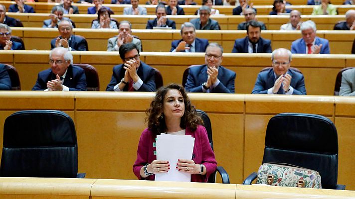 Telediario 1 - Montero pide el apoyo del Senado a unos presupuestos "de tránsito" para las cuentas de 2019