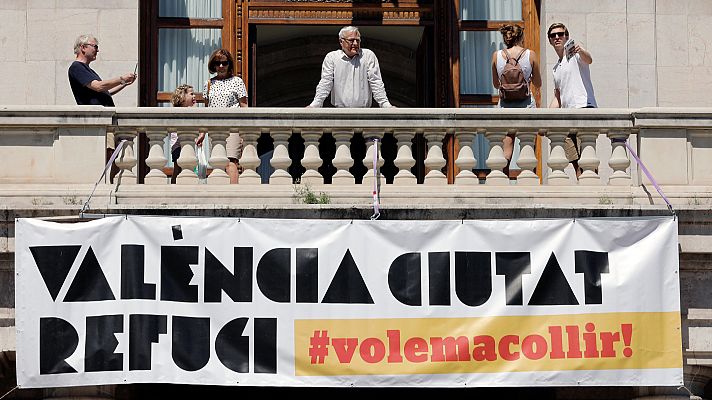 Telediario 1 - España se prepara para atender a los migrantes del Aquarius