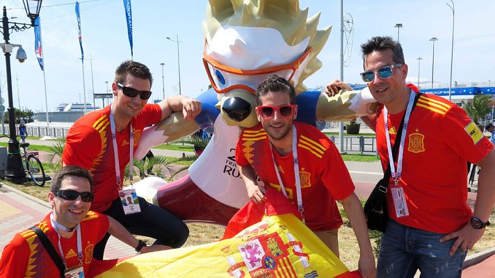 Telediario 1 - La afición española, optimista ante el debut ante Portugal