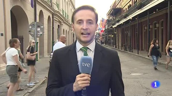 Telediario 1 - Continúa la visita de los reyes de España a Estados Unidos