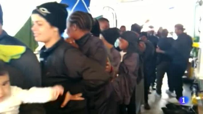 Telediario 1 - Así es la situación dentro del Aquarius