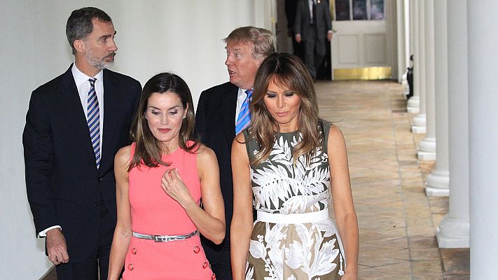 Telediario 1 - Los reyes de España visitan la Casa Blanca