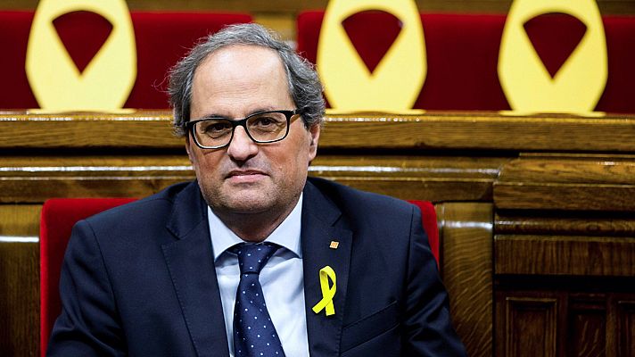 Telediario 1 - Torra pide al rey una reunión para explicarle la situación en Cataluña