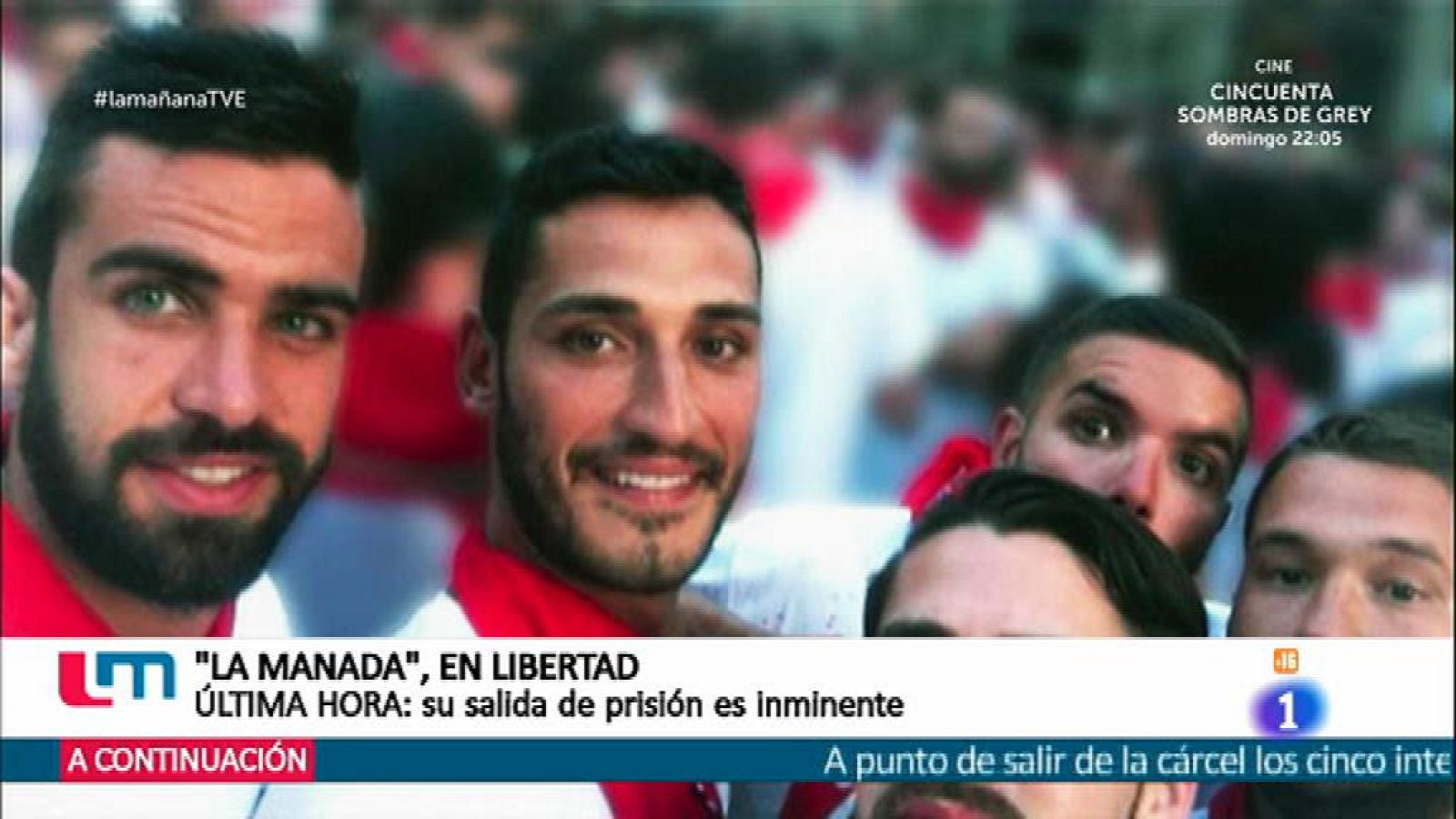 'La manada' en libertad bajo fianza de 6000 euros