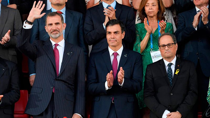 El Govern denuncia que se "seleccionó" al público de los Juegos Mediterráneos que abucheó a Torra