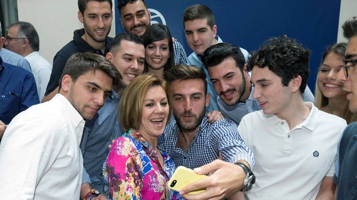 Telediario 1 - Cospedal está dispuesta a integrarse en la candidatura de Santamaría si las dos pasan la primera vuelta del 5 de julio