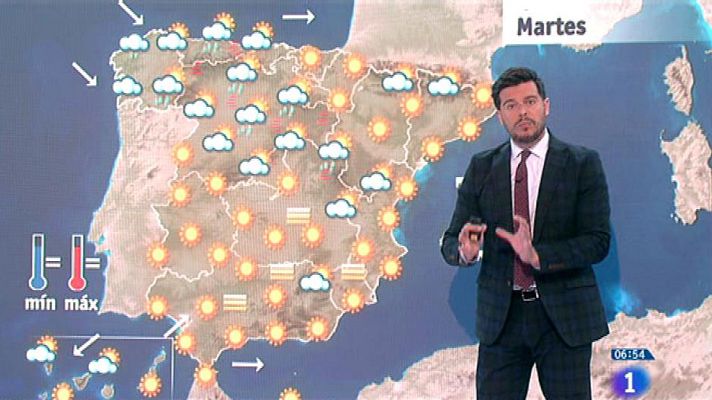 El tiempo - Este martes habrá chubascos en el noroeste de la Península