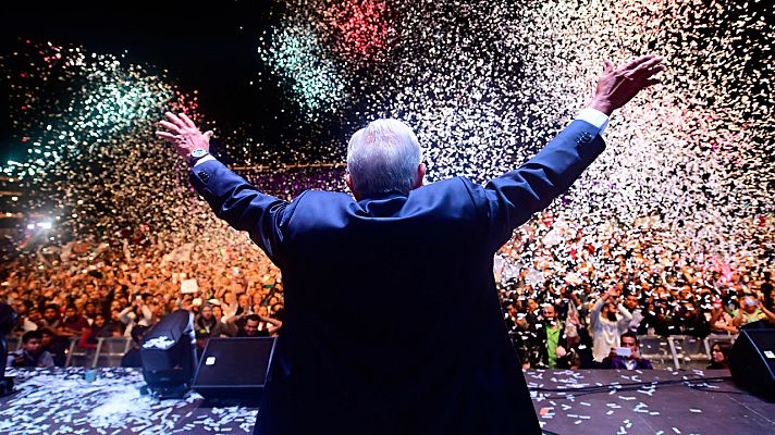 Telediario 1 - López Obrador, un nuevo presidente para México que genera tantas expectativas como dudas