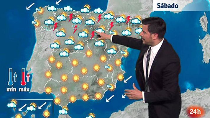 El tiempo - Chubascos y tormentas localmente fuertes en el norte y oeste peninsular