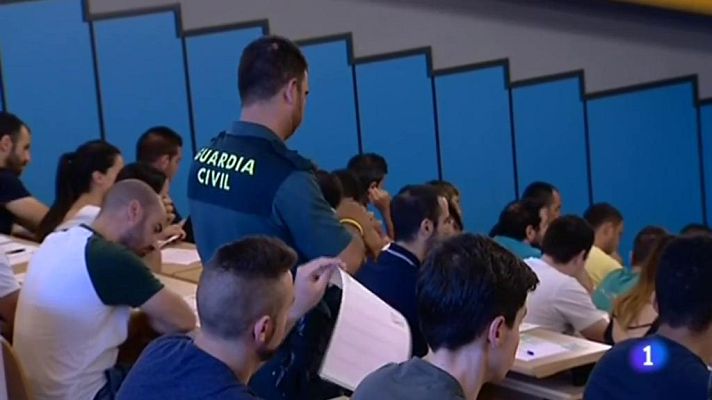 Telediario 1 - Más de 28.000 aspirantes se han presentado en toda España a la primera de las pruebas de acceso a la Guardia Civil