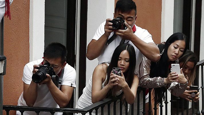 Telediario 1 - Los sanfermines, un gran reclamo internacional para Pamplona