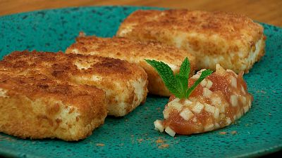 Leche frita de Idiazábal