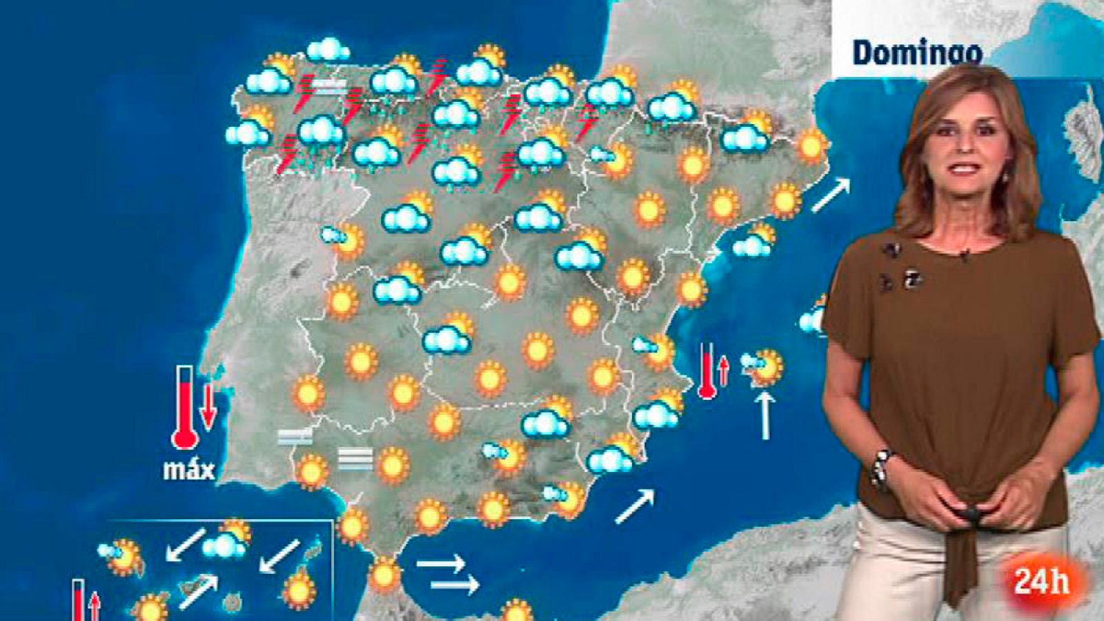 Temperaturas altas en el Mediterráneo y tormentas en el norte
