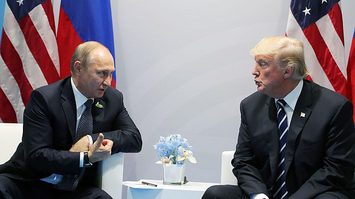 Telediario 1 - Helsinki se blinda para el encuentro entre Putin y Trump