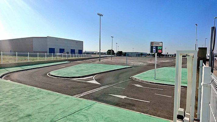 Telediario 1 - Primer día de huelga en el centro de Amazon en San Fernando en un día clave para las ventas