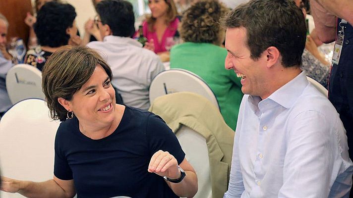 Telediario 1 - Santamaría y Casado mantienen una reunión "cordial" pero sin avances sobre una lista única