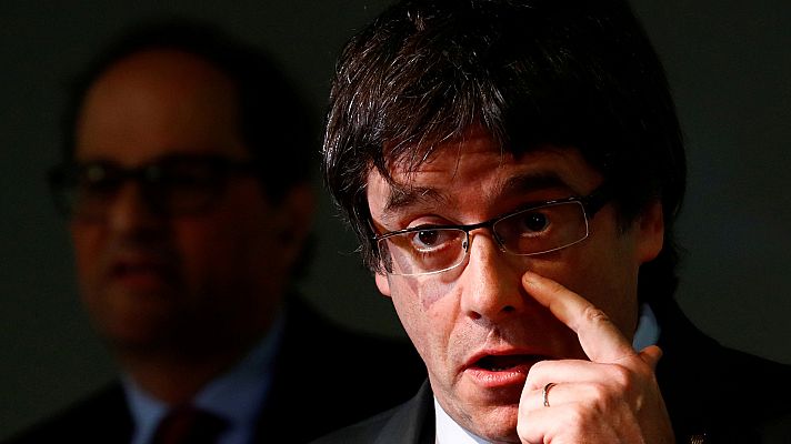 Telediario 1 - El Tribunal Supremo retira la euroorden contra Puigdemont al rechazar su entrega solo por malversación