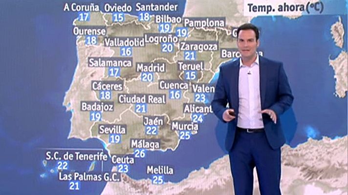 El tiempo - 19 provincias en riesgo por lluvias, tormentas, rissagas y altas temperaturas