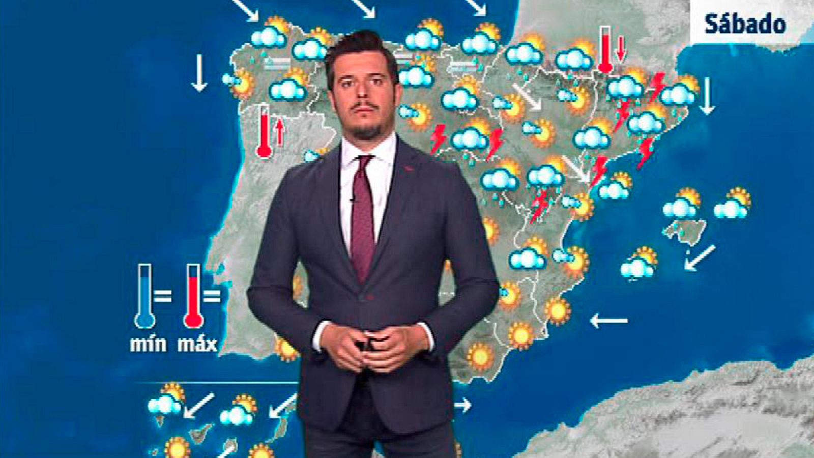 Fuertes tormentas en Cataluña y sur del Sistema Ibérico y más calor en el oeste