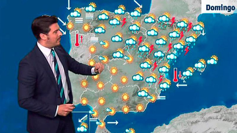 Lluvias intensas en el cuadrante noreste y mucho calor en el sur peninsular
