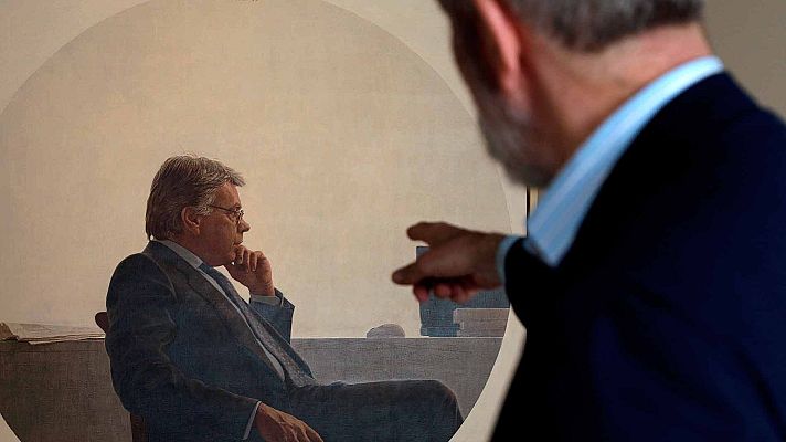 Telediario 1 - El retratista Hernán Cortés expone su obra en Madrid