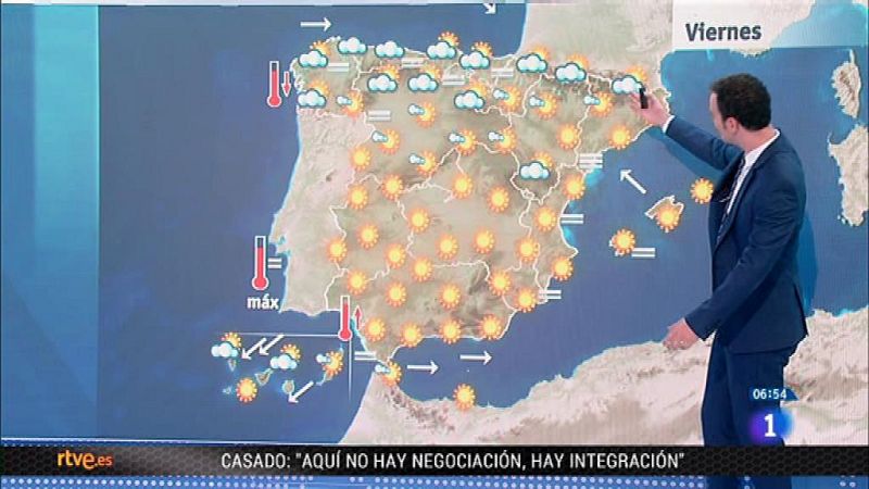 Lluvia en el norte y ascenso de temperaturas en el este peninsular - El tiempo | Ver
