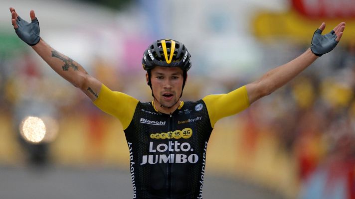 Telediario 1 - Tour 2018 | Roglic y su inconformismo valen la victoria de etapa; Thomas, a una crono del amarillo definitivo