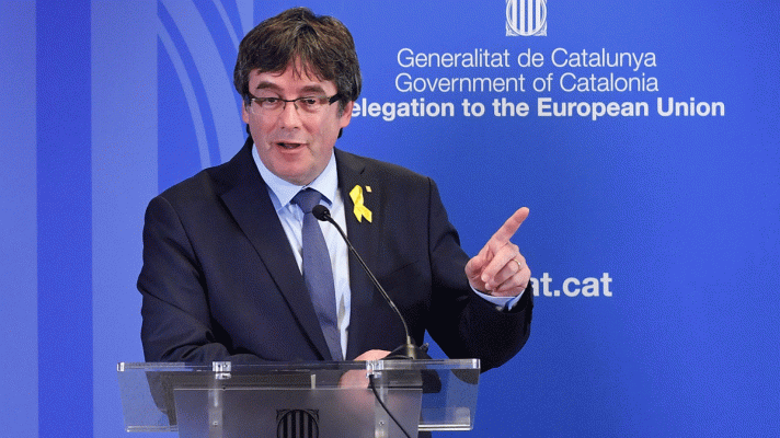 Telediario 1 - Carles Puigdemont advierte a Sánchez desde Bélgica: "Su periodo de gracia se acaba"