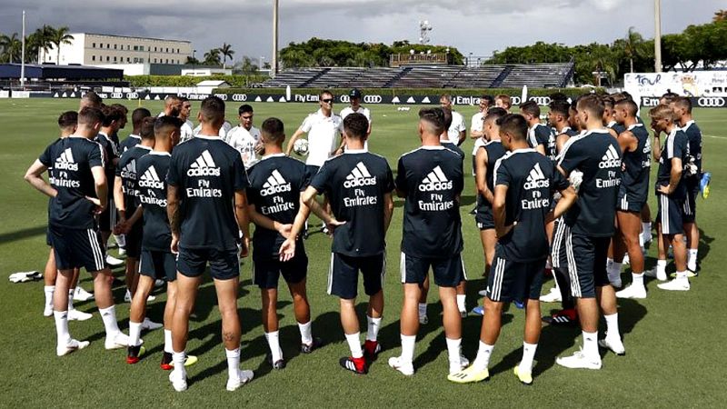 El Real Madrid ya entrena en Miami a pesar de las tormentas tropicales