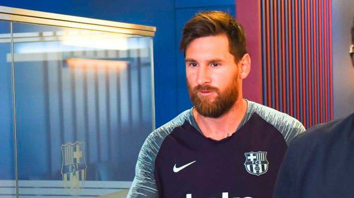 Telediario 1 - Messi, Piqué, Alba y Busquets pasan la revisión médica y vuelven al trabajo