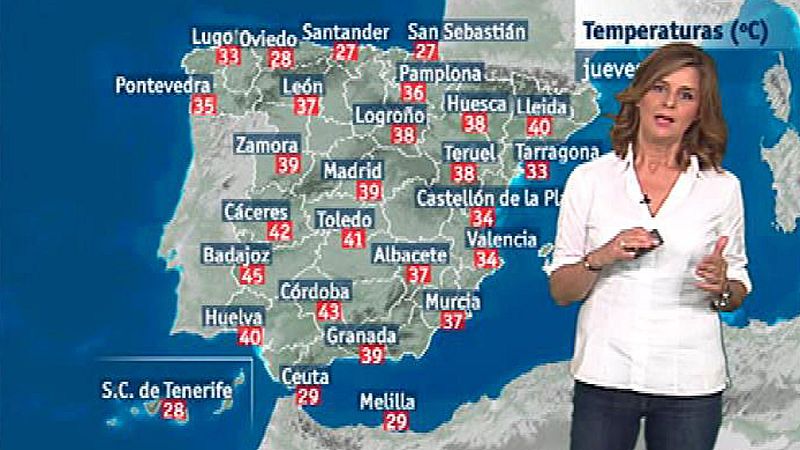 Temperaturas de 40 grados o más en el centro y sur del país