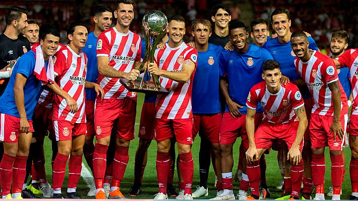 Telediario 1 - Máxima expectación en Girona ante la visita del Madrid