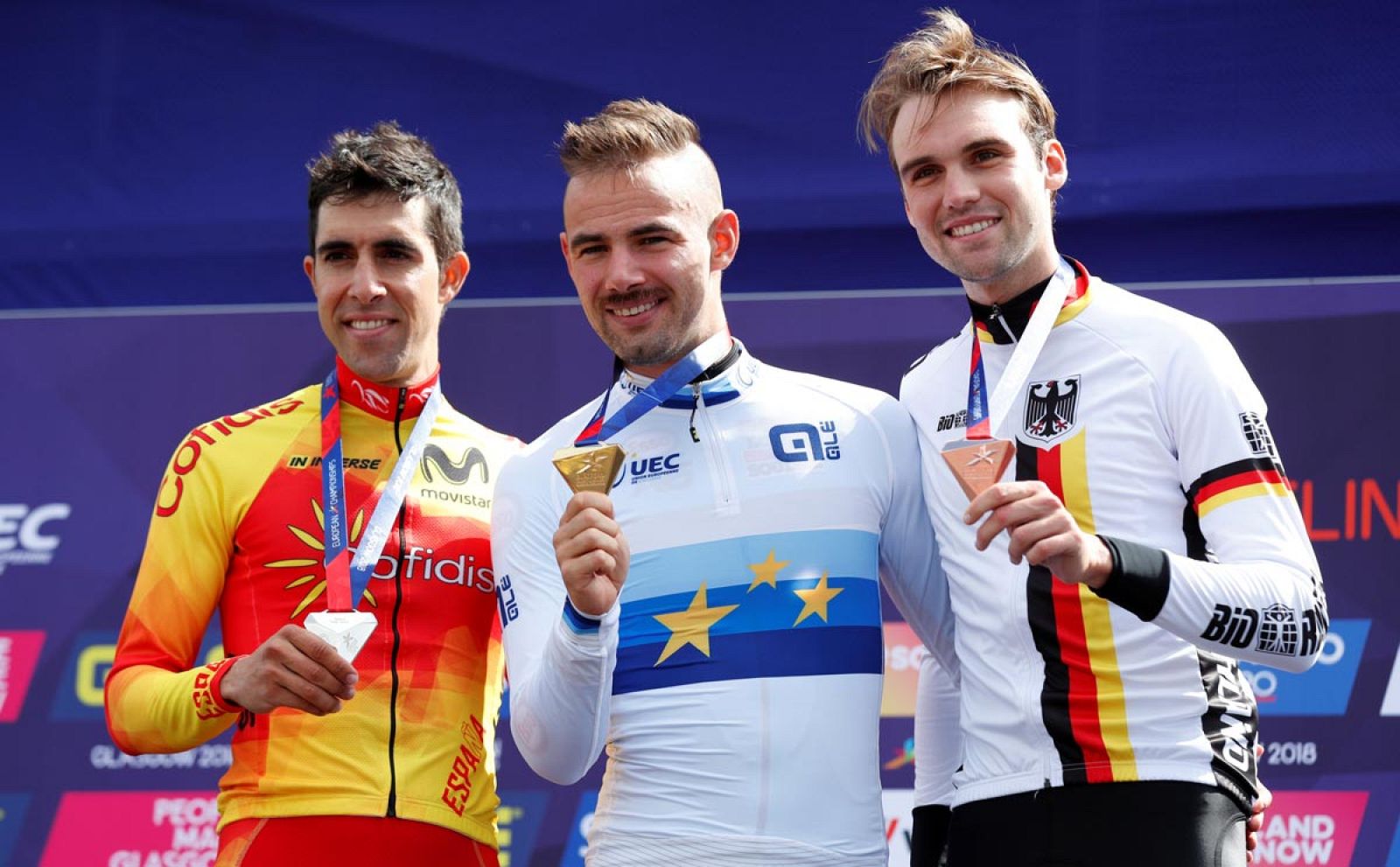 European Championships: Castroviejo recibe la medalla de plata de la contrarreloj | Ver