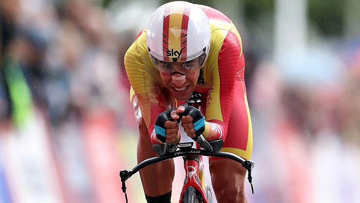 Telediario 1 - European Championships. Jonathan Castroviejo, plata en la contrarreloj de los Europeos