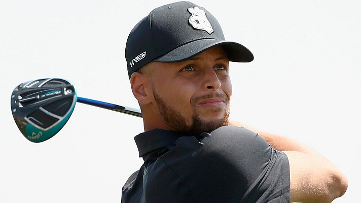 Telediario 1 - Stephen Curry hace sus pinitos en golf