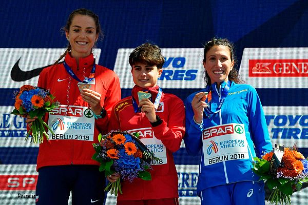  - European Championships: María Pérez recibe el oro en el podio de Berlín