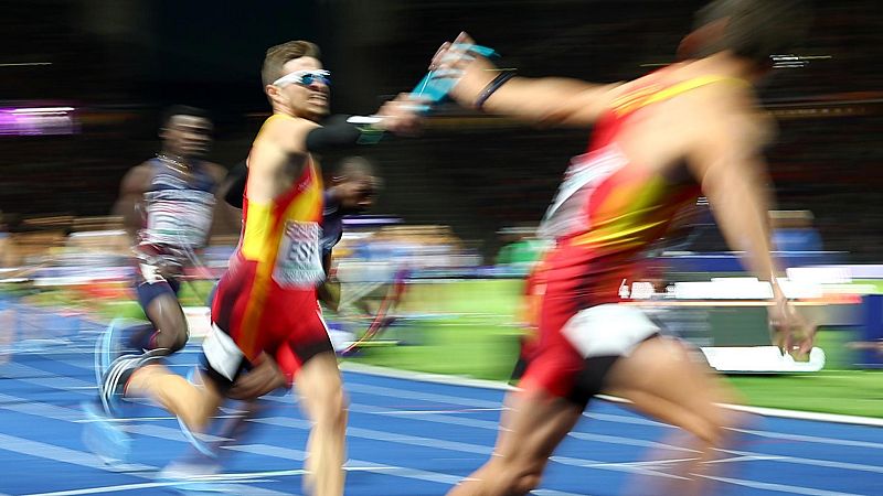 European Championships. El relevo español de 4x400m, ilusionado con su medalla de bronce