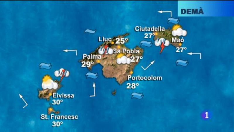 El temps a les Illes Balears - 24/08/18