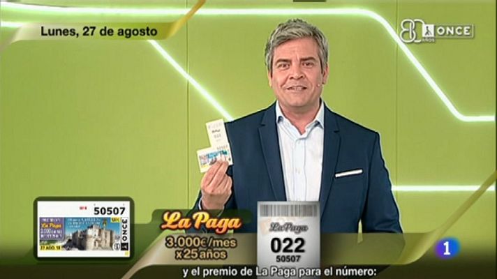 Sorteos ONCE - Sorteo ONCE - 27/08/18