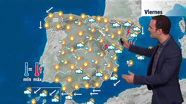 El tiempo - Lluvias y tormentas en Cataluña, en el Sistema Ibérico y el Pirineo catalán
