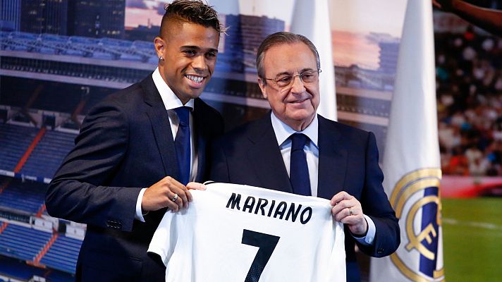 Telediario 1 - Entrenamiento y presentación de Mariano en su regreso al Real Madrid